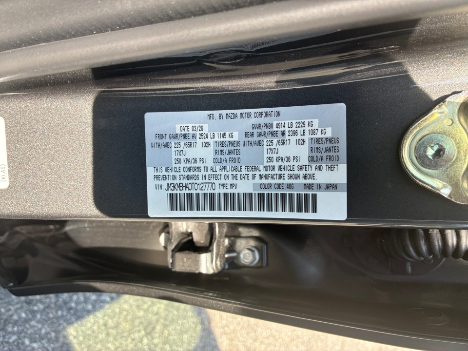 JM3KMBHA0T0127770 2026 Mazda CX-5 2.5 S Select