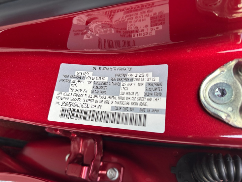 JM3KMBHA9T0110790 2026 Mazda CX-5 2.5 S Select