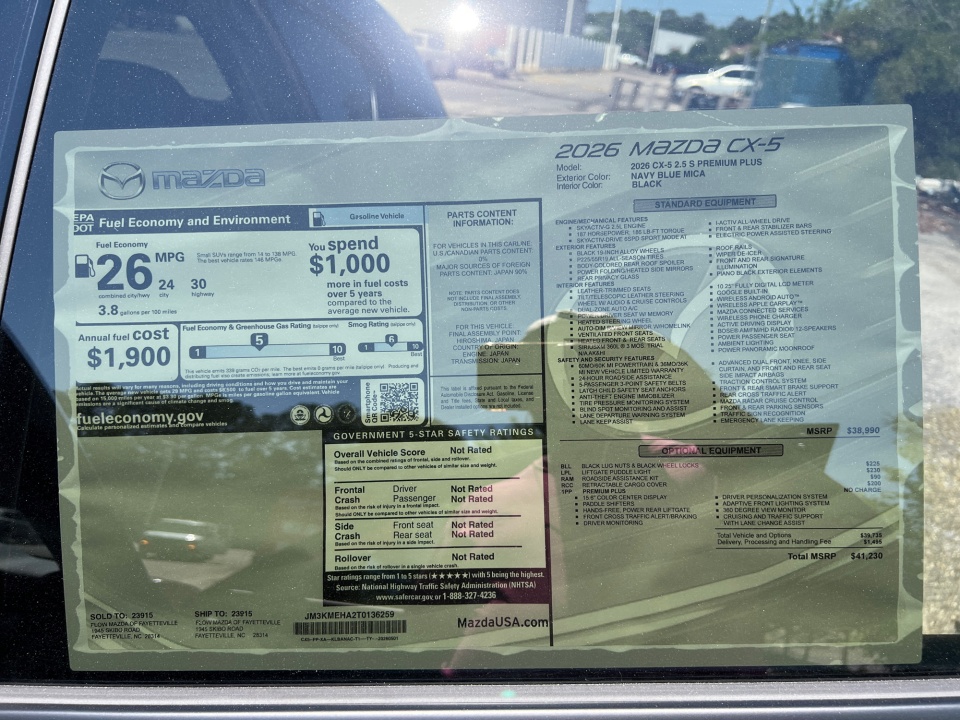 JM3KMEHA2T0136259 2026 Mazda CX-5 2.5 S Premium Plus