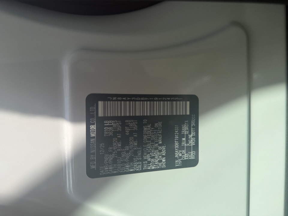 JN8AY3DB7T9124331 2026 Nissan Armada PRO-4X