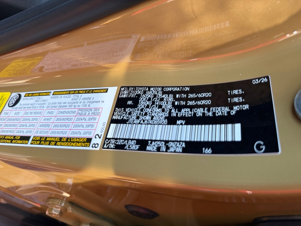 JTEABFAJ6TK065920 2026 Toyota Land Cruiser