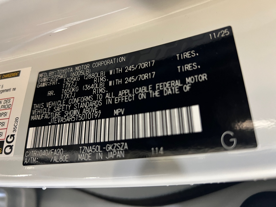 JTEVA5AR5T5010197 2026 Toyota 4Runner SR5