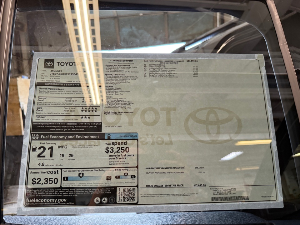 JTEVA5BR3T5135049 2026 Toyota 4Runner SR5