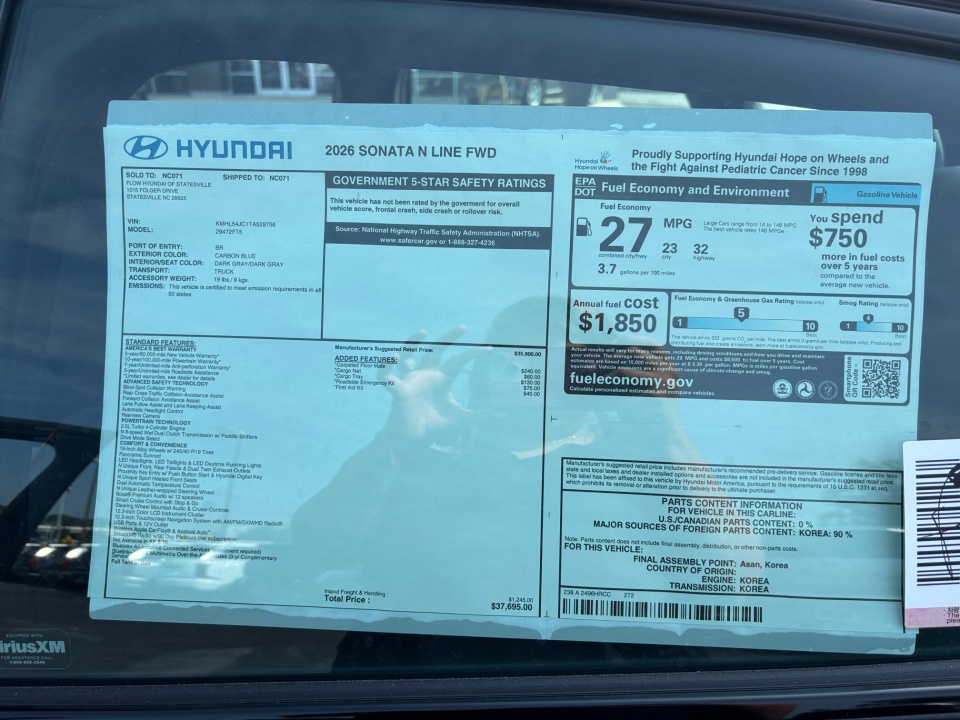 KMHL54JC1TA529756 2026 Hyundai Sonata N Line