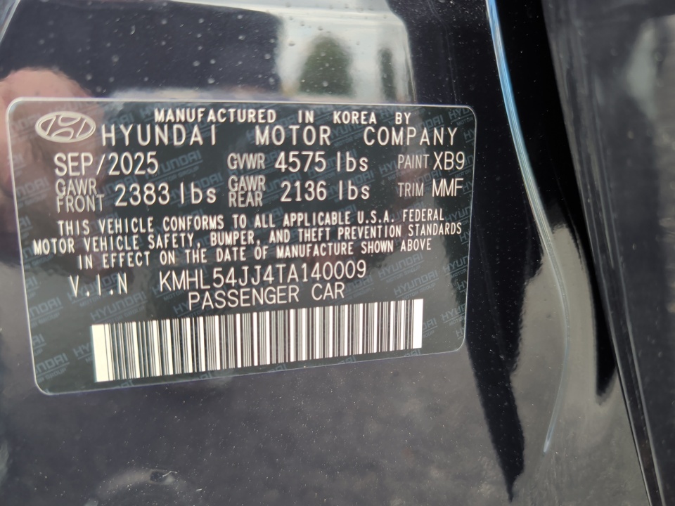 KMHL54JJ4TA140009 2026 Hyundai Sonata Hybrid Limited