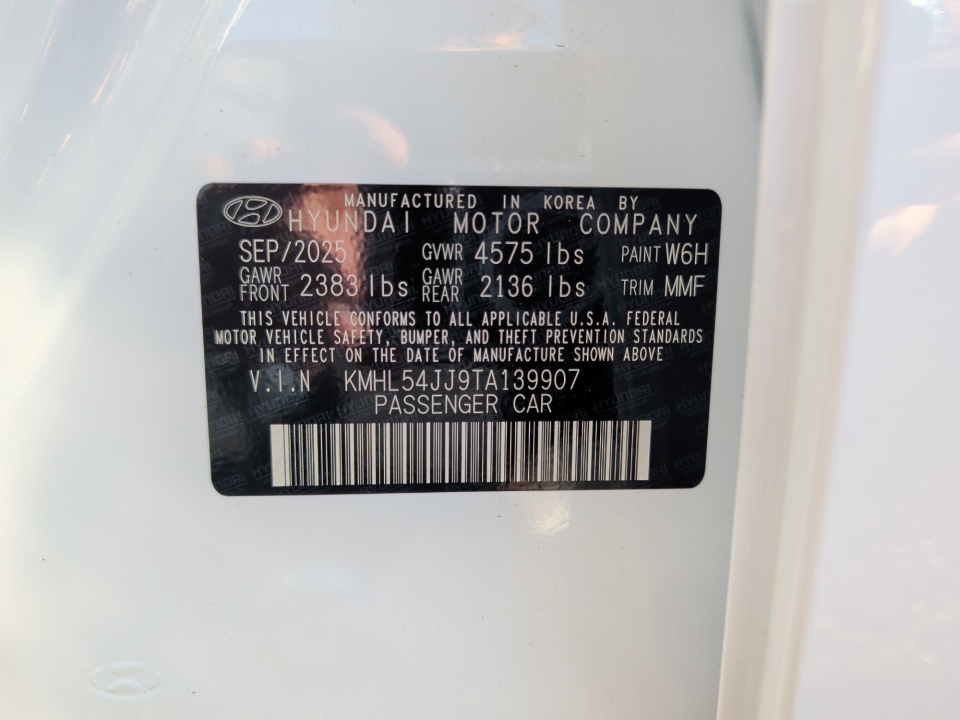 KMHL54JJ9TA139907 2026 Hyundai Sonata Hybrid Limited