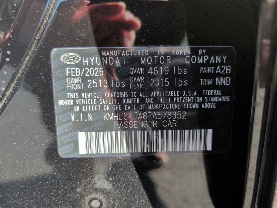 KMHL64JA8TA578352 2026 Hyundai Sonata SEL Sport