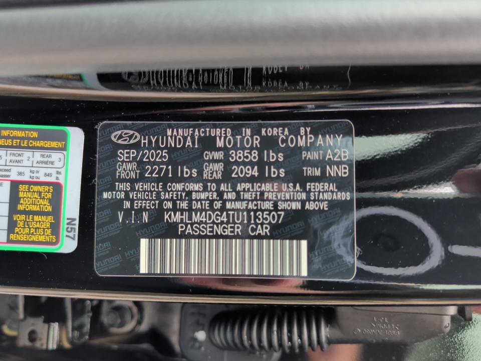 KMHLM4DG4TU113507 2026 Hyundai Elantra SEL Sport