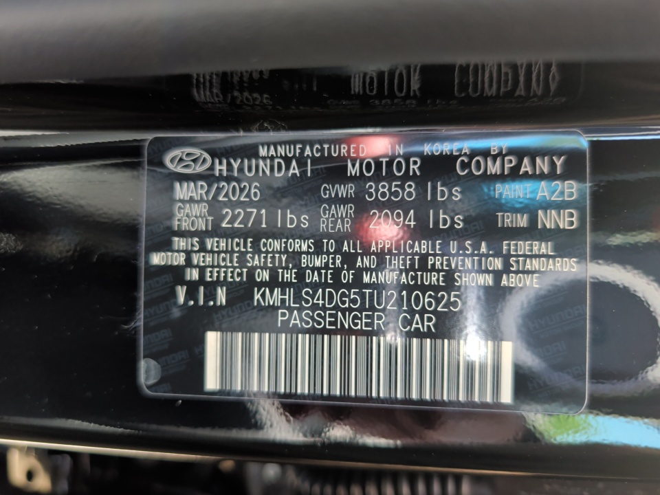 KMHLS4DG5TU210625 2026 Hyundai Elantra SEL Sport Premium