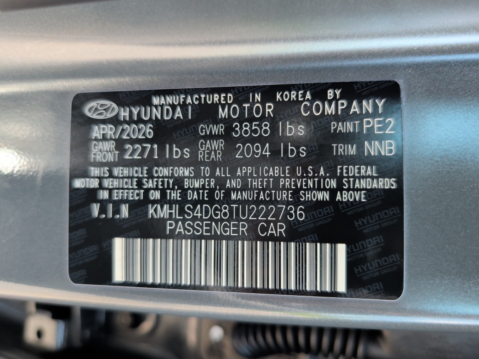 KMHLS4DG8TU222736 2026 Hyundai Elantra SEL Sport Premium