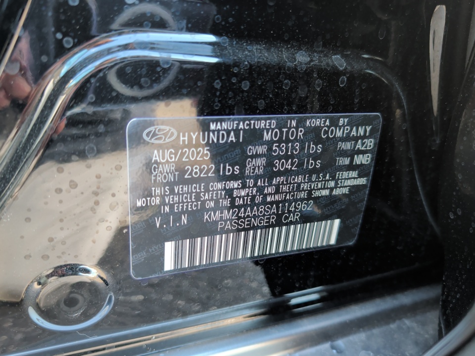 KMHM24AA8SA114962 2025 Hyundai IONIQ 6 SE