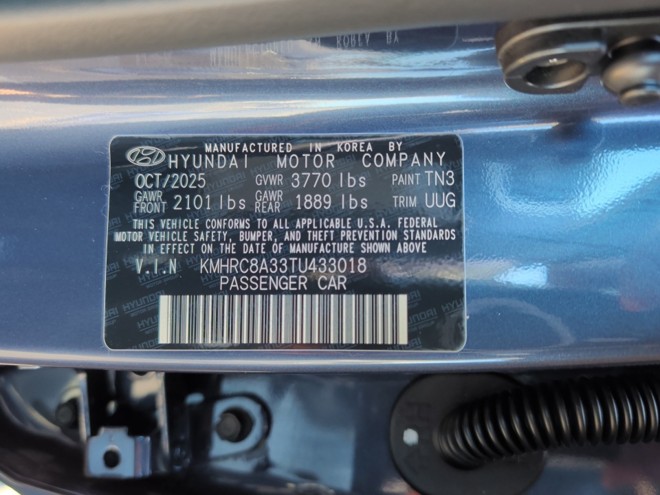 KMHRC8A33TU433018 2026 Hyundai Venue SEL w/Two-Tone Roof