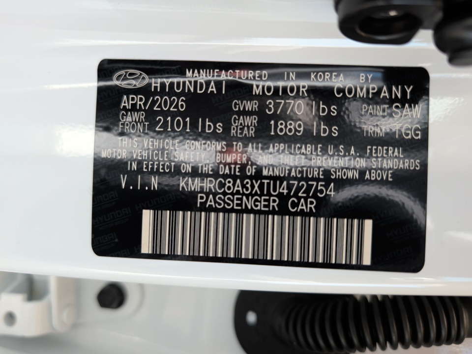 KMHRC8A3XTU472754 2026 Hyundai Venue SEL