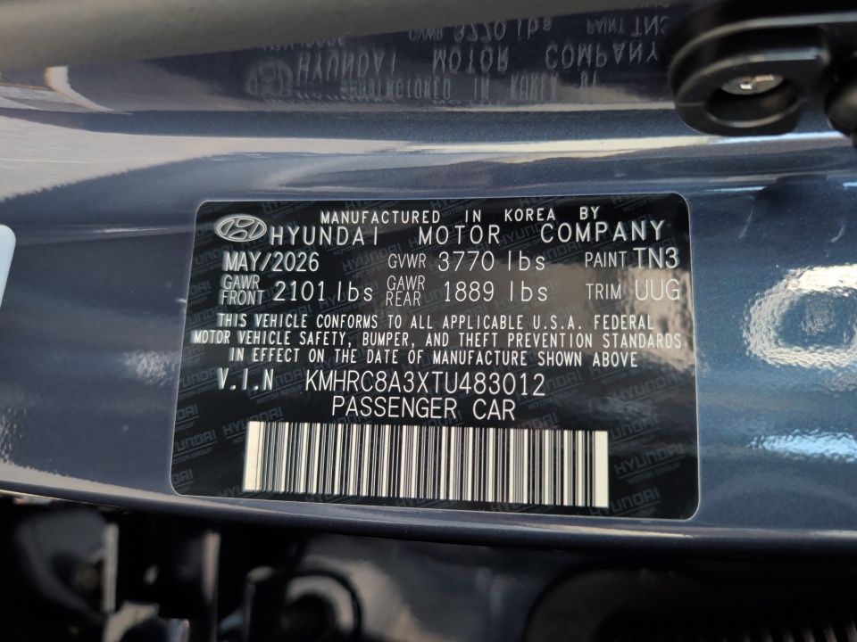 KMHRC8A3XTU483012 2026 Hyundai Venue SEL