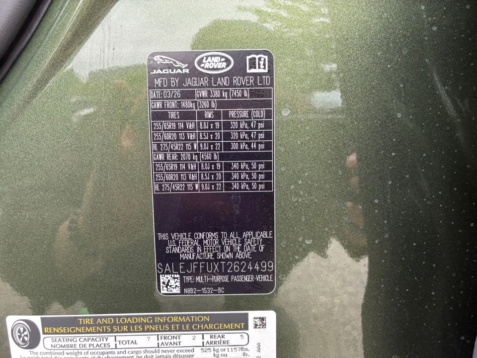 SALEJFFUXT2624499 2026 Land Rover Defender S