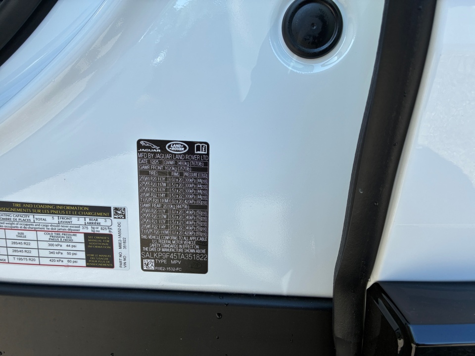SALKP9F45TA351822 2026 Land Rover Range Rover P550e SE