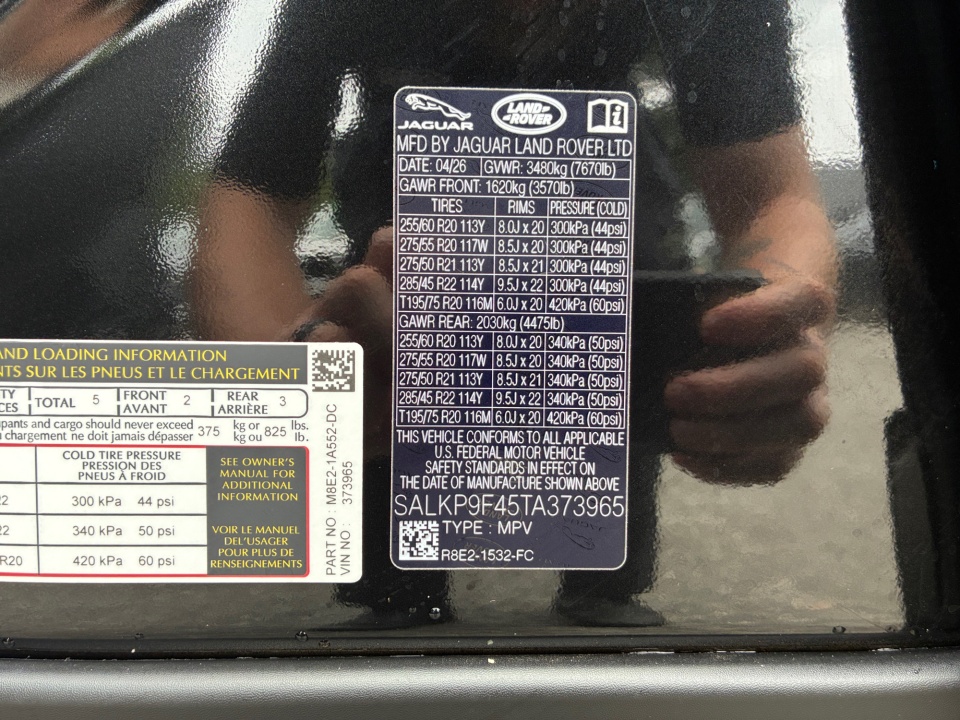 SALKP9F45TA373965 2026 Land Rover Range Rover SE