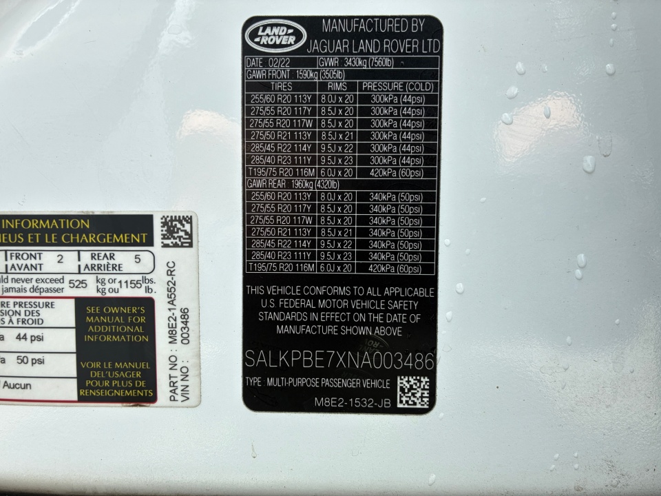 Used 2022 Land rover New Range Rover SUV