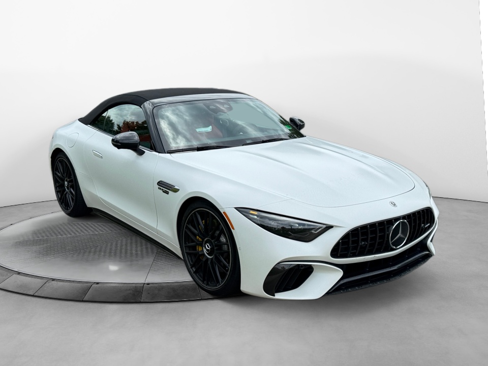 White 2022 Mercedes-Benz SL-Class AMG SL 63 4MATIC Convertible All-Wheel Drive Automatic