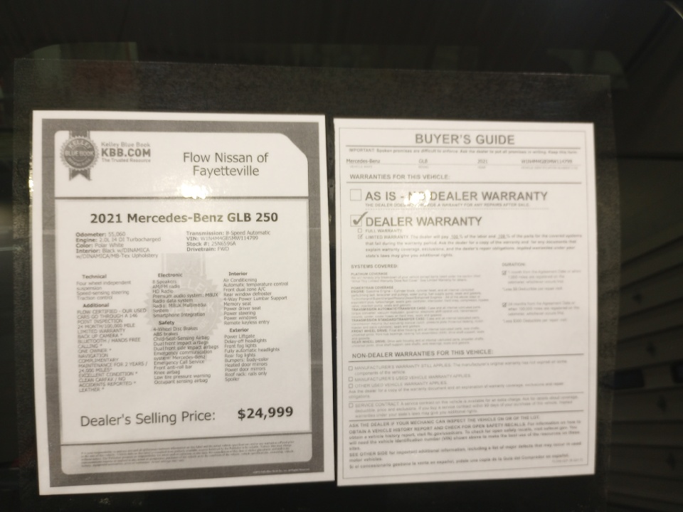 W1N4M4GB5MW114799 2021 Mercedes-Benz GLB 250