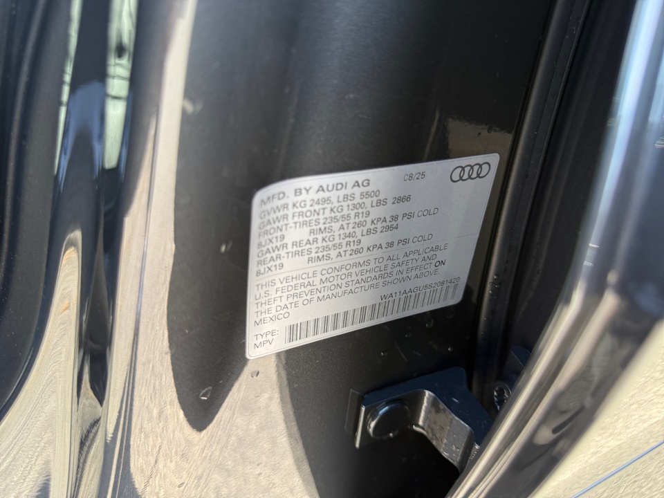 WA11AAGU5S2081420 2025 Audi All-new Q5 Premium TFSI quattro S tronic