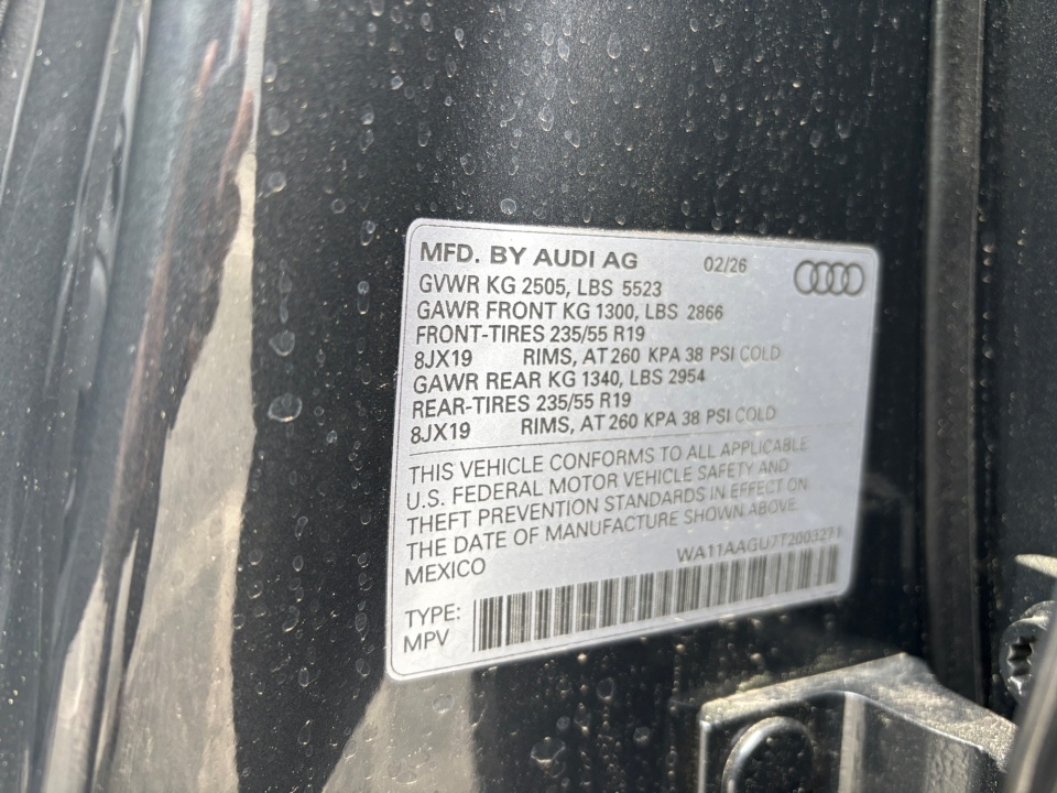 WA11AAGU7T2003271 2026 Audi Q5 Premium TFSI quattro S tronic