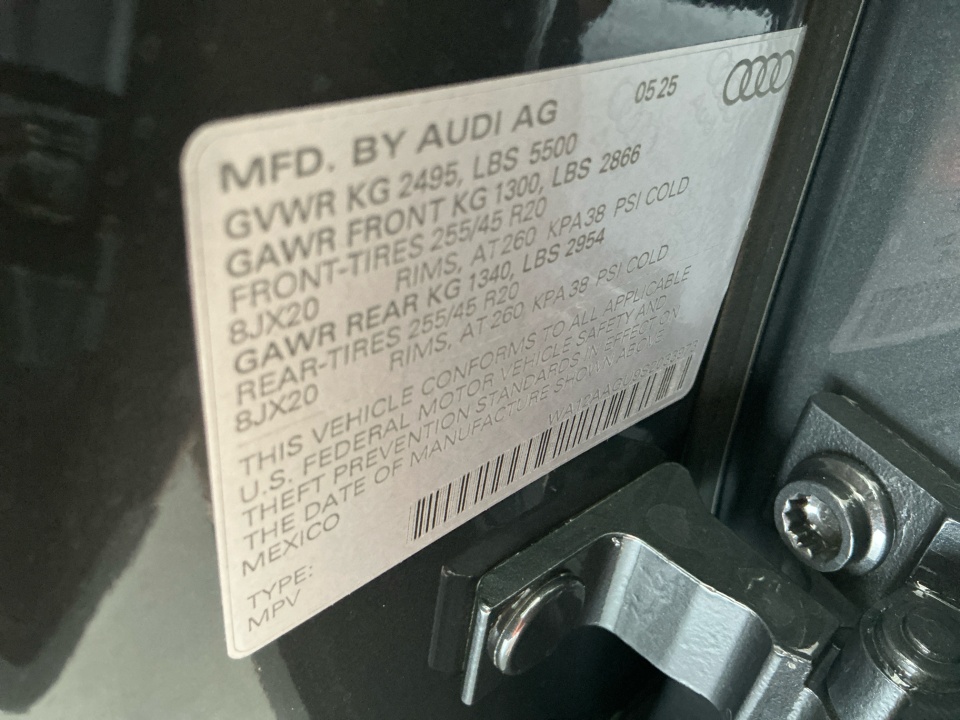 WA12AAGU9S2033973 2025 Audi Q5 Premium Plus