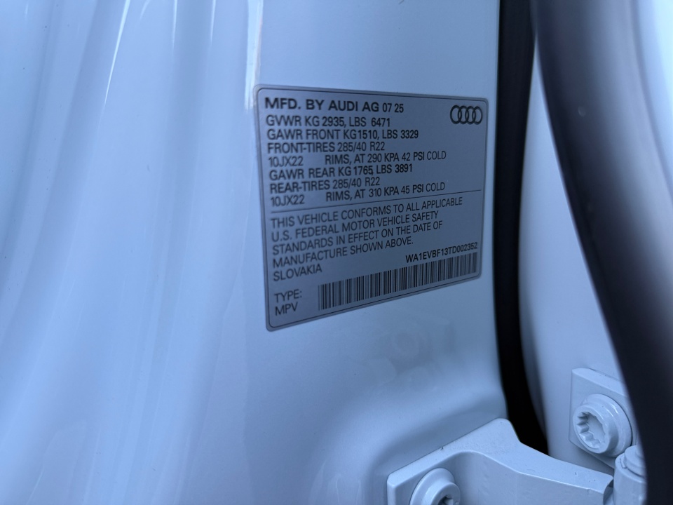 WA1EVBF13TD002352 2026 Audi Q8 Premium Plus 55 TFSI quattro Tiptronic