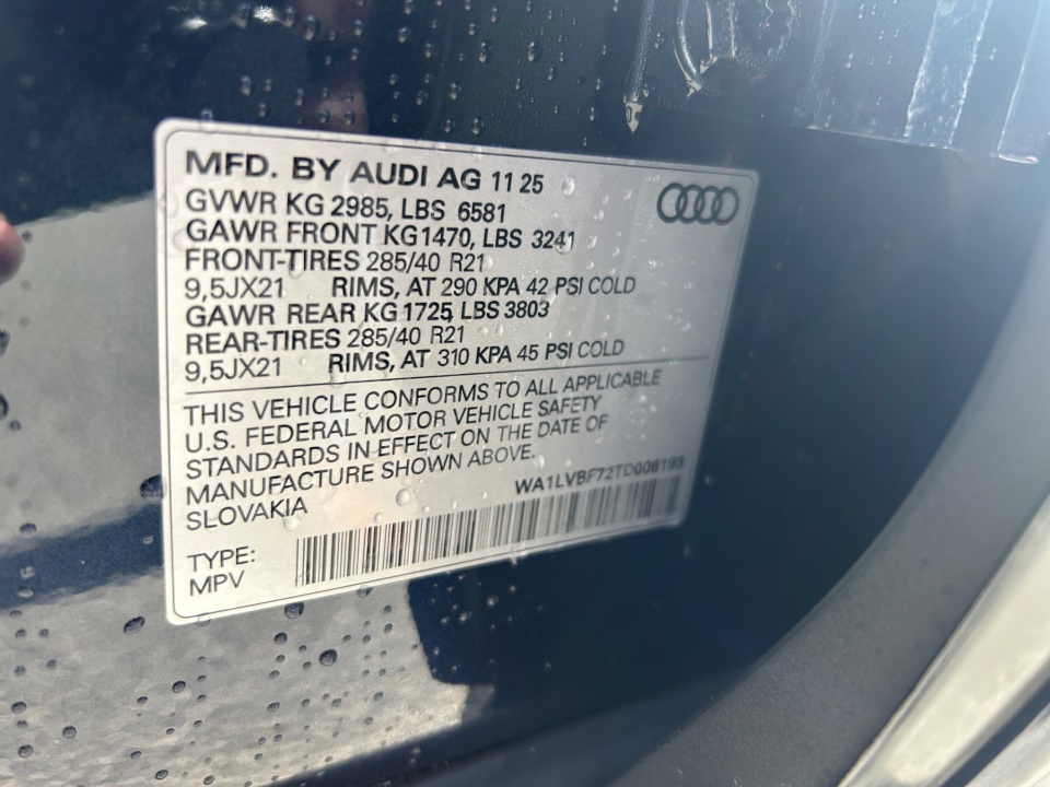 WA1LVBF72TD006193 2026 Audi Q7 Premium Plus 55 TFSI quattro tiptronic