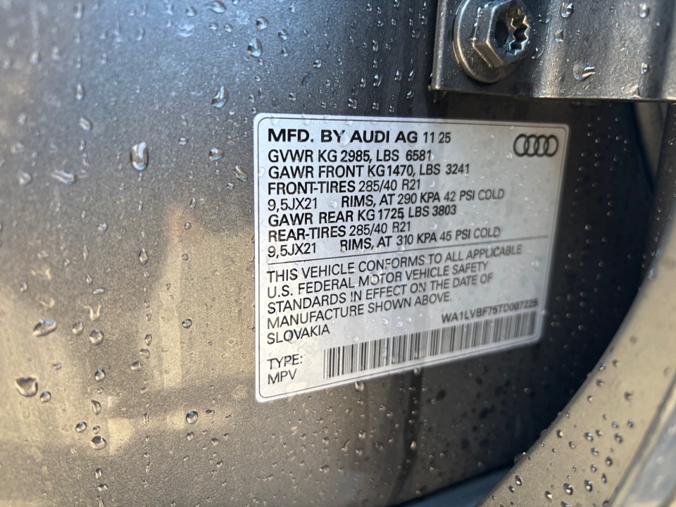 WA1LVBF75TD007225 2026 Audi Q7 Premium Plus 55 TFSI quattro tiptronic