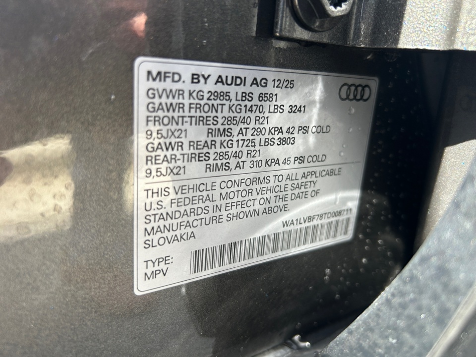 WA1LVBF78TD008711 2026 Audi Q7 Premium Plus 55 TFSI quattro tiptronic