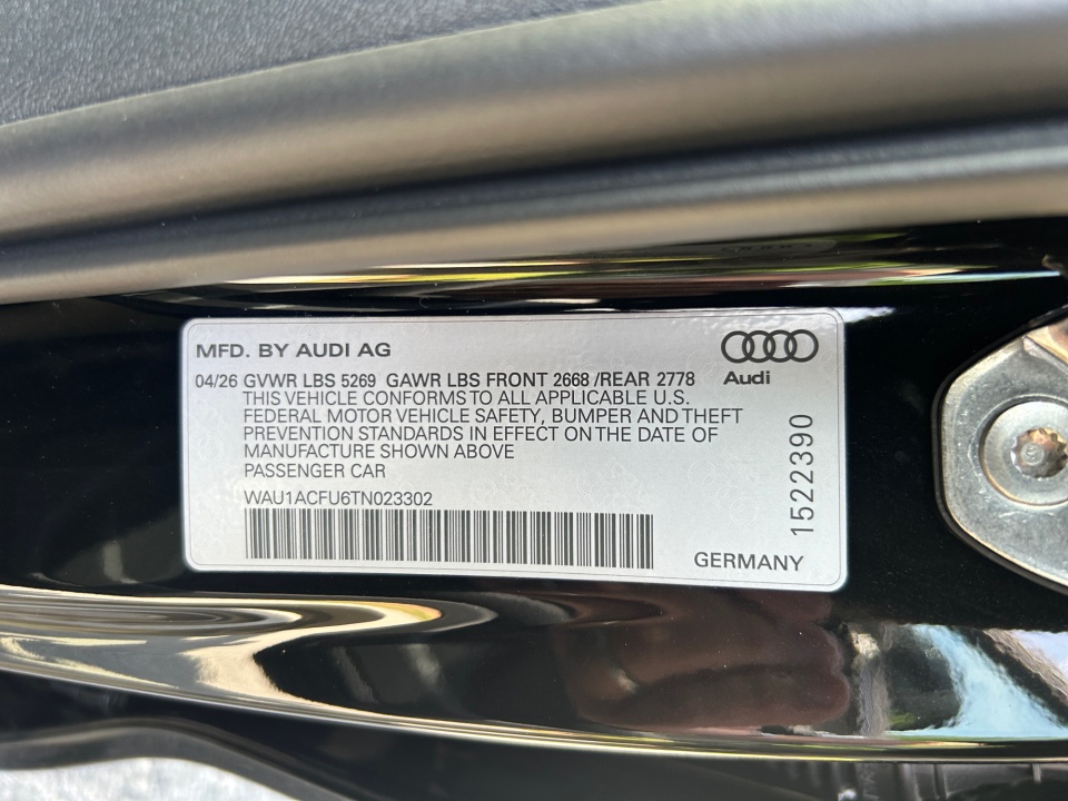 WAU1ACFU6TN023302 2026 Audi A5 Premium