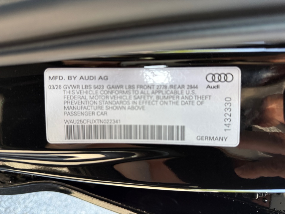 WAU25CFUXTN022341 2026 Audi S5 Premium Plus TFSI quattro S tronic