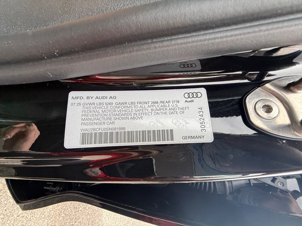 WAU2BCFU0SN081888 2025 Audi A5 Premium Plus