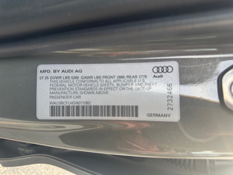 WAU3BCFU4SN071062 2025 Audi All-new A5 Prestige TFSI quattro S tronic