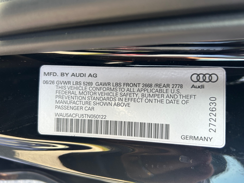 WAU5ACFU5TN050122 2026 Audi A5 Premium Plus