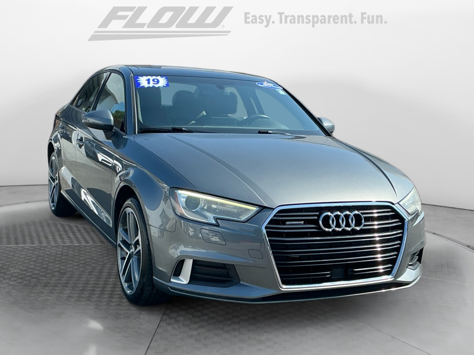Gray 2019 Audi A3 Sedan All-Wheel Drive Automatic