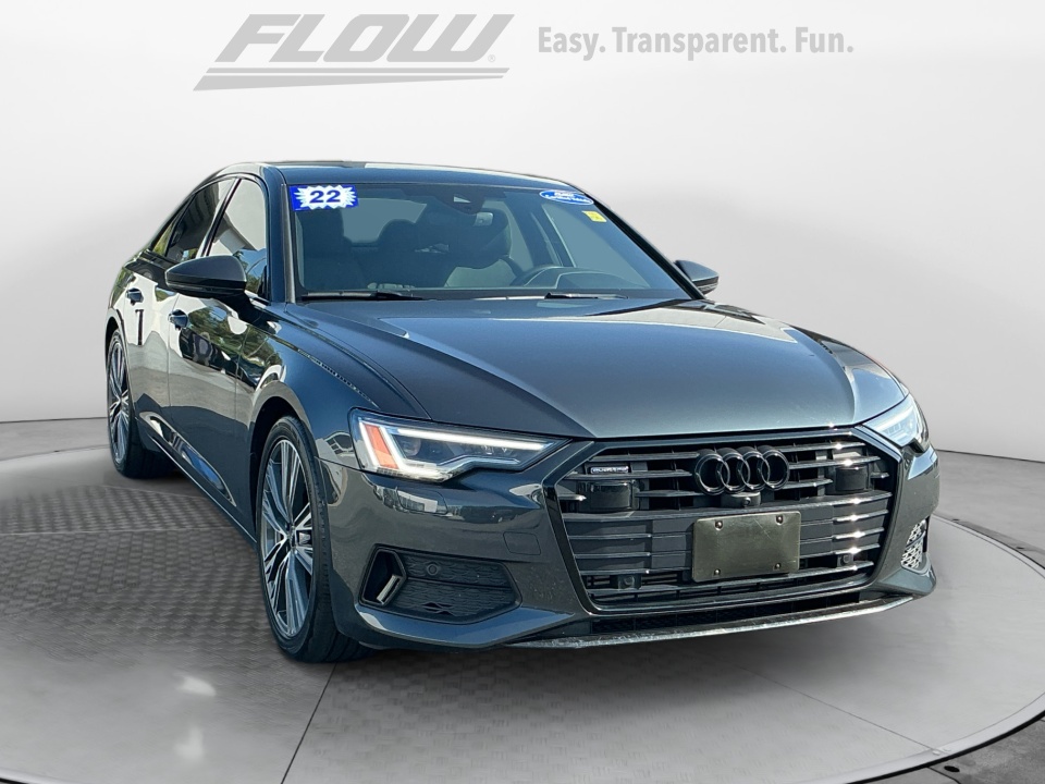 Gray 2022 Audi A6 Sedan All-Wheel Drive Automatic