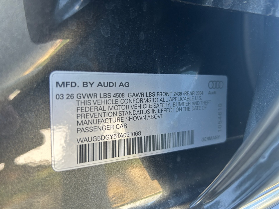 WAUG5DGY5TA091068 2026 Audi S3 TFSI quattro S tronic