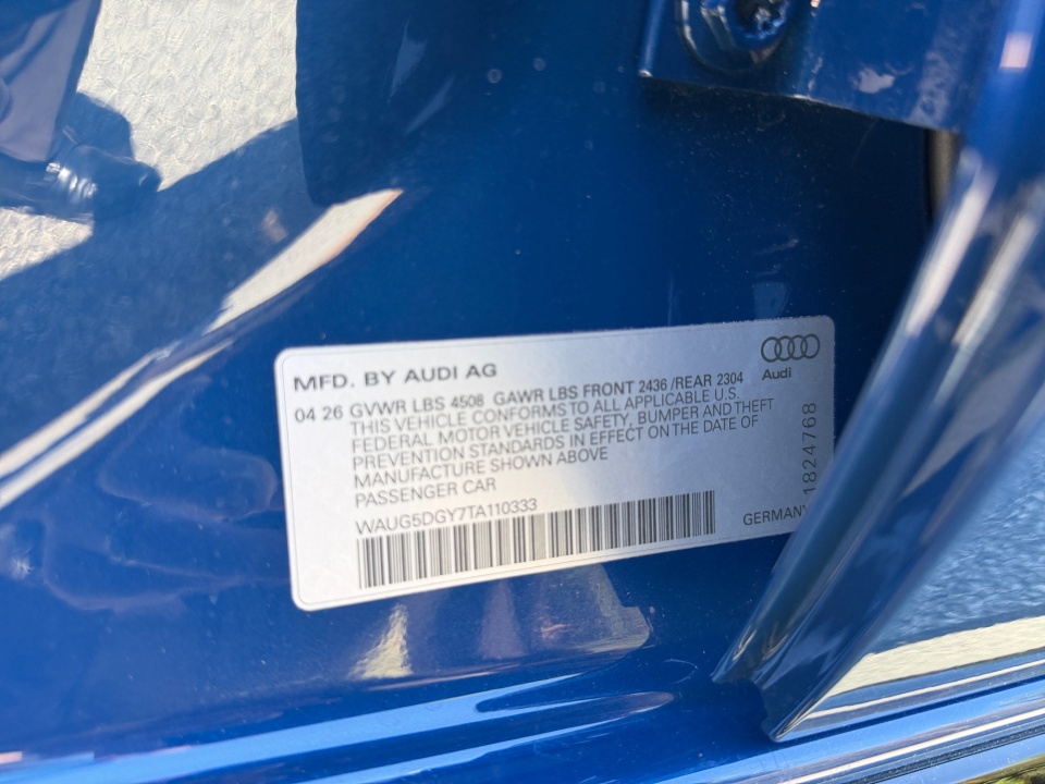 WAUG5DGY7TA110333 2026 Audi S3 TFSI quattro S tronic
