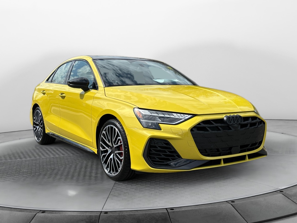 Yellow 2026 Audi S3 2.0T quattro Premium Sedan All-Wheel Drive Automatic