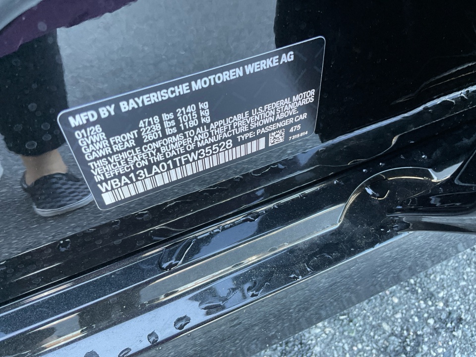 WBA13LA01TFW35528 2026 BMW 330i