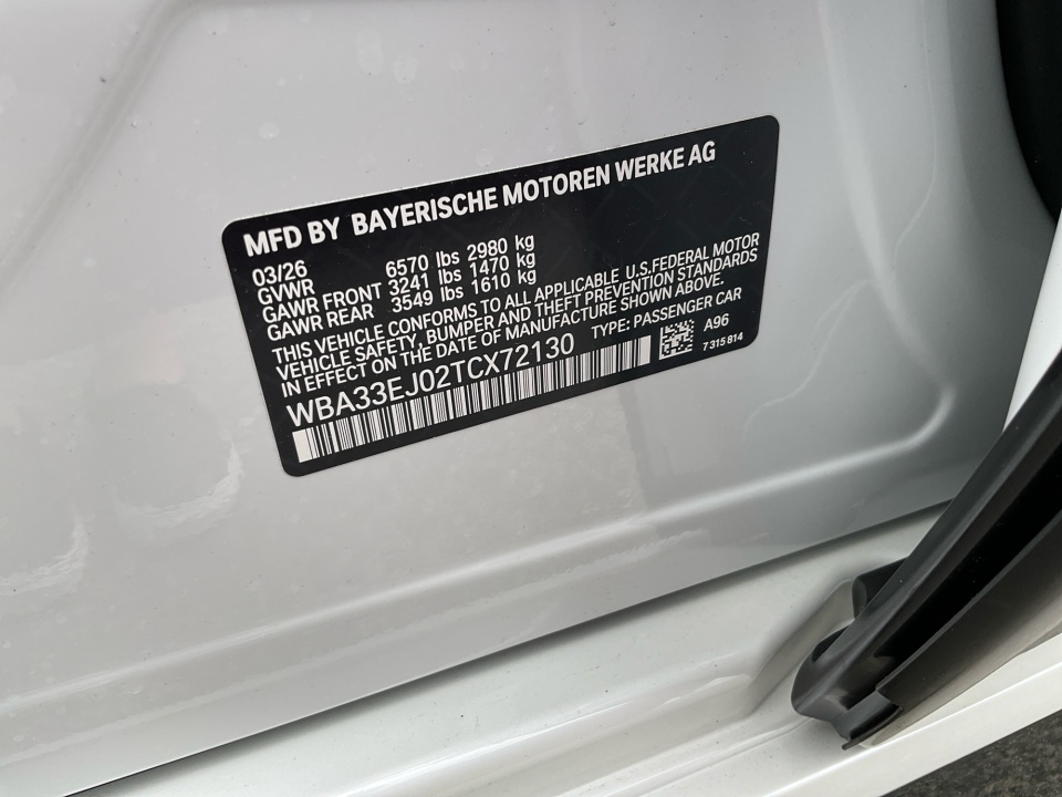 WBA33EJ02TCX72130 2026 BMW 760i xDrive