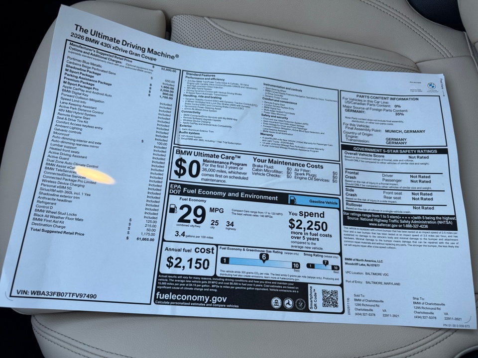 WBA33FB07TFV97490 2026 BMW 4 Series 430i xDrive