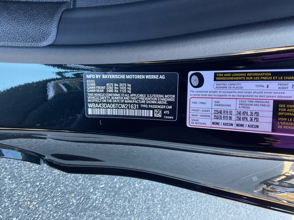 WBA43DA06TCW21631 2026 BMW 430i