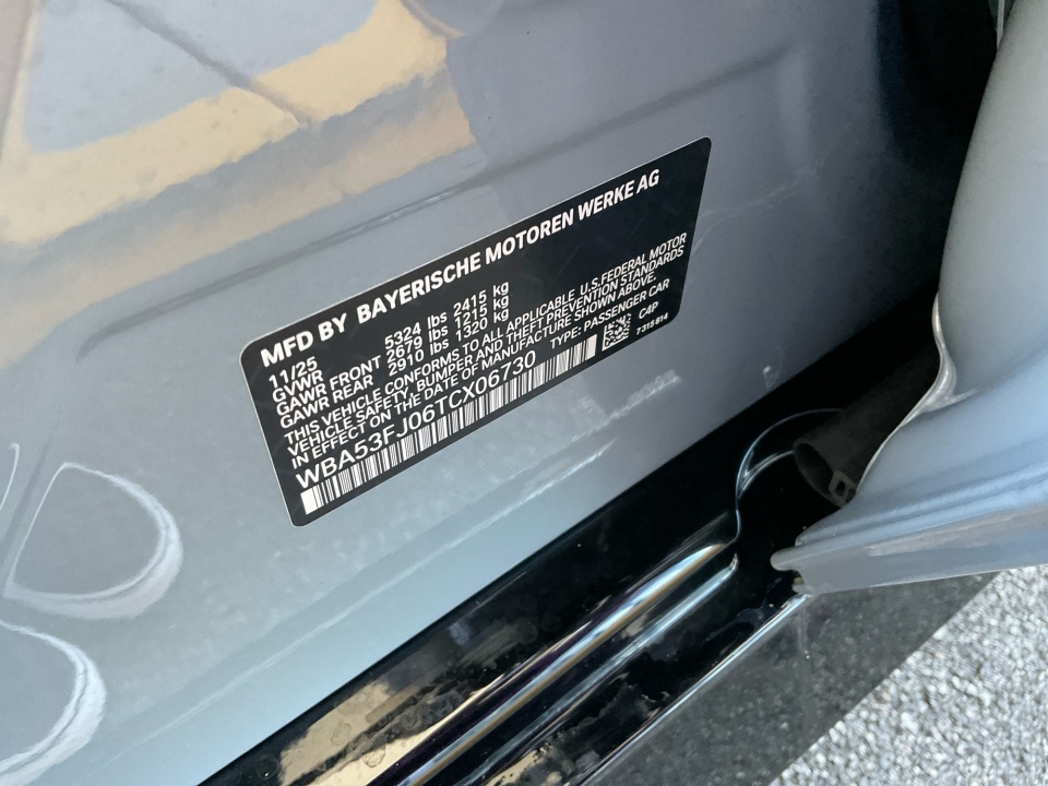 WBA53FJ06TCX06730 2026 BMW 5 Series 530i xDrive