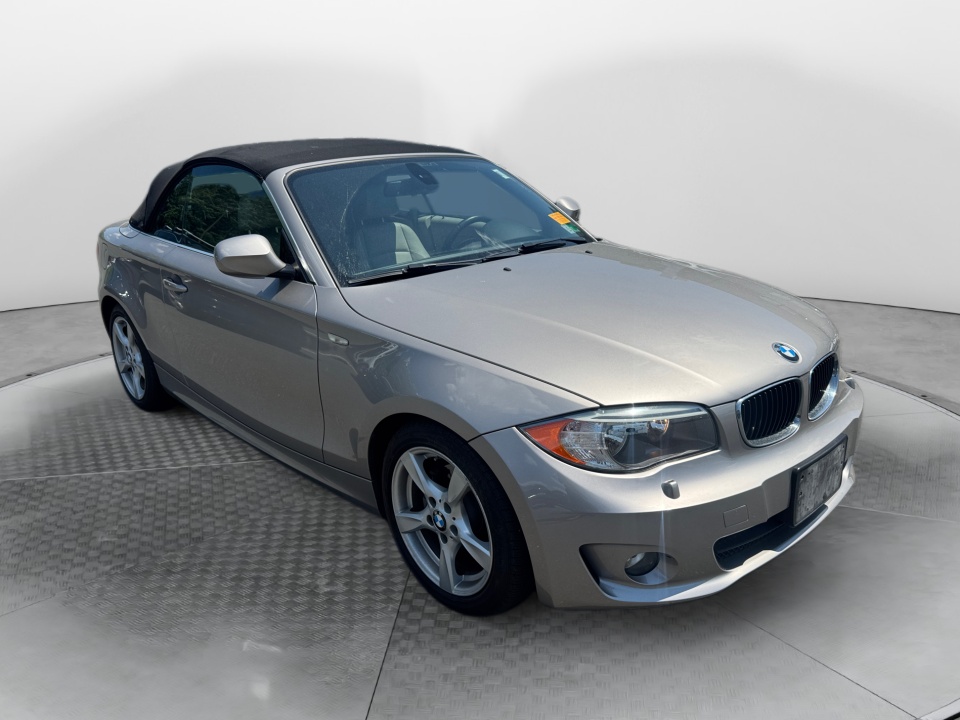 Silver 2012 BMW 1 Series 128i Convertible RWD Convertible Rear-Wheel Drive Manual