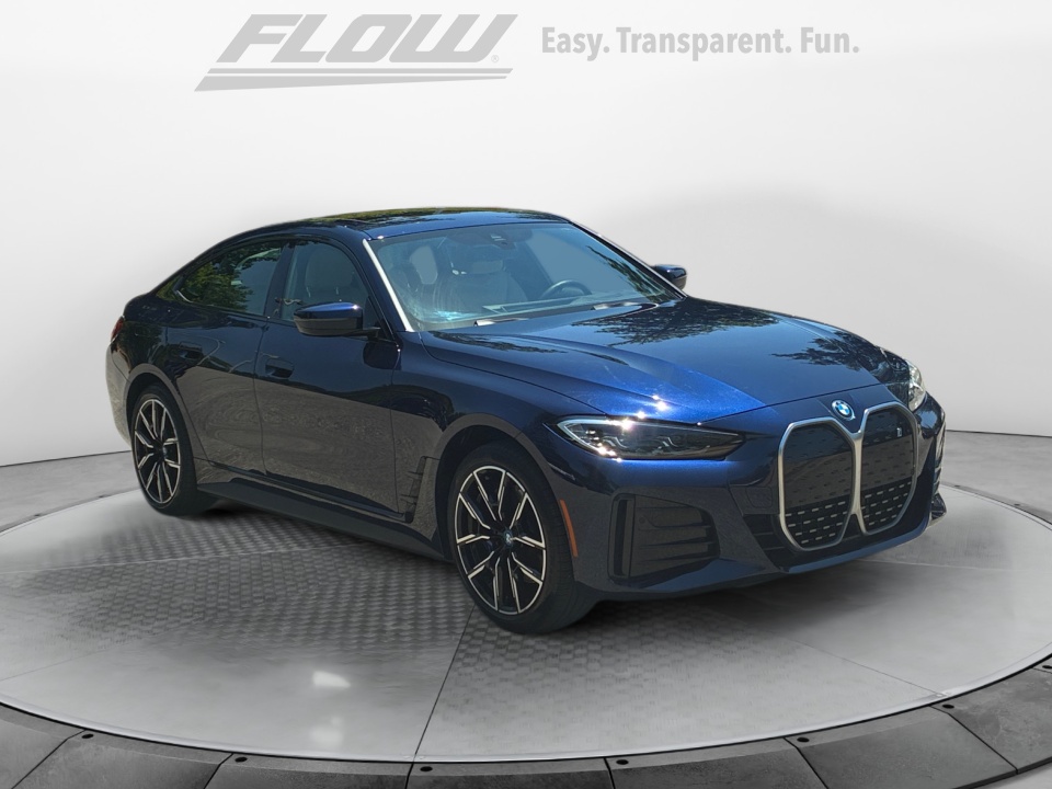 Blue 2024 BMW i4 eDrive35 Gran Coupe FWD Sedan Rear-Wheel Drive Automatic
