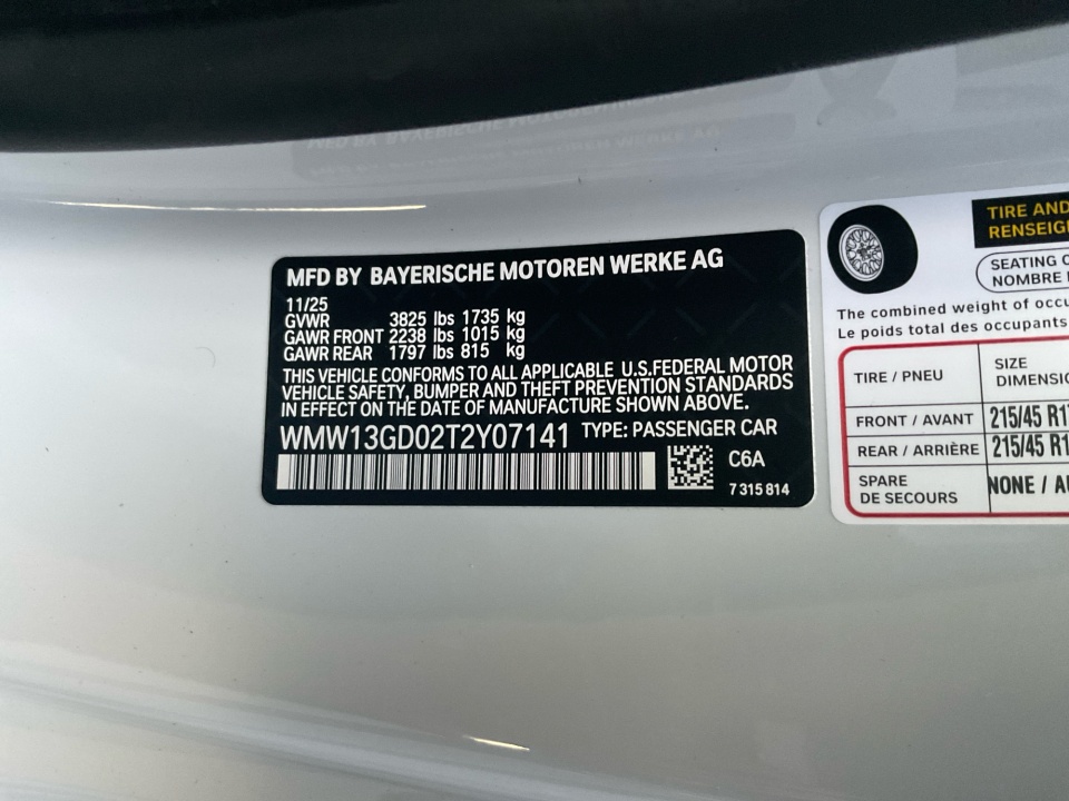 WMW13GD02T2Y07141 2026 MINI Hardtop 2 Door Cooper Oxford Edition
