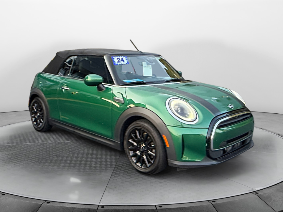 Green 2024 MINI Cooper Convertible Front-Wheel Drive Automatic
